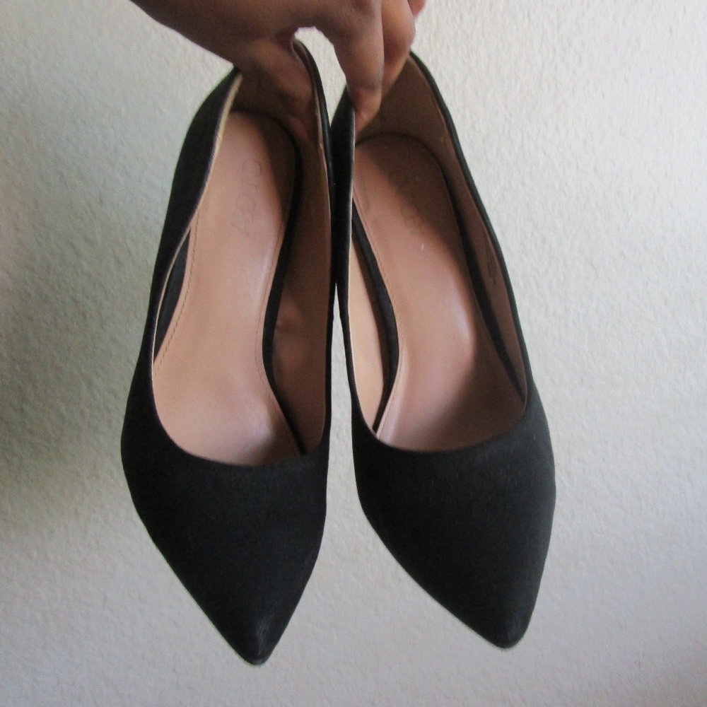 Black Suede Stiletto Heels